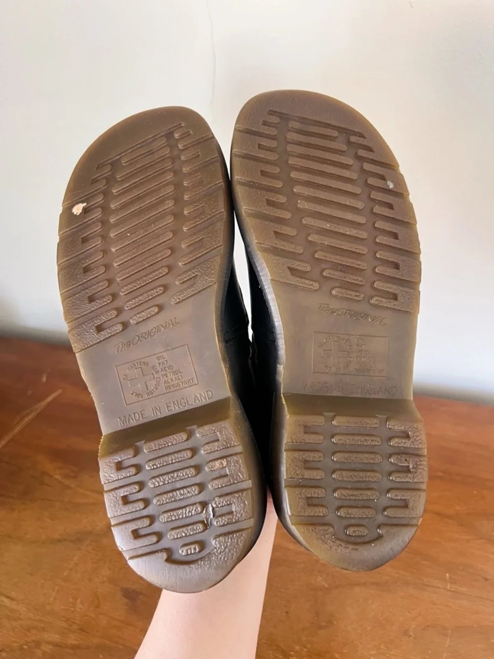 Dr Martens • vintage t-strap mary janes 5027 leather chunky black t bar MIE - Picture 8 of 9